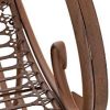 41gAuwnEbEL._AC_.jpg CLP Fauteuil A Bascule Ansan I Chaise A Bascule pour L'Extérieur en Fer Forgé avec Design Antique I Chaise De Jardin avec Accoudoirs Et Dossier, Couleur:Marron Antique