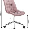 41iEXP7CbYL._AC_.jpg WOLTU BS76rs Chaise de Bureau Tabouret roulettes réglable en Hauteur, Tabouret de Bureau Chaise pivotante en Velours,Rose