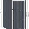 41iX-9qkXL._AC_.jpg Leepesx Hangar de Stockage d'Outils Cabane de Jardin Abri de Rangement Cabane à Outils Extérieur Abri de Jardin Anthracite 87x98x159 cm Acier Galvanisé
