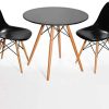 41itJXwm51L._AC_.jpg N/A Lot de 4 Chaise de Salle à Manger de Style Moderne Chaise de Salon Coque en Plastique de Milieu de siècle pour Cuisine scandinaves Chaise en Bois Confortable Parfaite pour Votre Maison (Noir, 4)