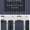41ivJT2ByiL._AC_.jpg HAUPTSTADTKOFFER - Spree - Bagages Cabine à Main, Valise Rigide, Trolley, ABS, TSA, extra léger, extensible, 4 roues, 55 cm, 42 L, Bleu Foncé