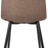 41jCopvQaVS._AC_.jpg CLP Chaise De Salle A Manger Dijon en Tissu Ou Velours I Chaise avec Surface D'assise Matelassée Pieds en Metal I Charge Max.150 Kg, Couleur:Marron, matière:Tissu