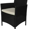 41kY9y9kZZL._AC_.jpg Ambientehome Lot de 2 fauteuils en polyrotin Noir.