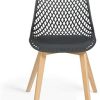 IDMarket - Lot de 4 chaises Mandy Grises pour Salle à Manger