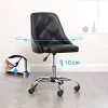 SONGMICS Fauteuil de bureau, Chaise pivotante confortable, Siège ergonomique, réglable en hauteur, charge 120 kg, cadre en acier, revêtement en PU, pour bureau, Noir OBG018B01