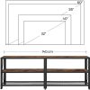 41n0a25eRcL._AC_.jpg VASAGLE Meuble TV, Support TV pour télévision jusqu'à 60 Pouces, Table de Salon, avec étagères de Rangement, Cadre en Acier, pour Salon, Chambre, Marron Rustique et Noir LTV094B01