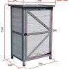 41ntjH-jU4L._AC_.jpg QILIN Abris De Jardin, Armoire À Outils en Bois, Boîte De Rangement Haute Résine, Étanche/Protection Solaire/Anticorrosion, Utilisé dans Le Jardin De La Cour