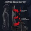 KASORIX Chaise Gaming Inclinable Chaise Bureau Ergonomique Fauteuil Gamer en Cuir PU Hauteur réglable Chaise Gamer avec Repose-Pieds et Massage Siege Gamer Oreiller Lombaire 8509-Noir