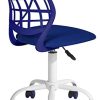 Chaise de Bureau Ergonomique pour Enfants et Adolescents. Chaise d'ordinateur pivotante à 360 ° et réglable en Hauteur sans accoudoirs - Bleu