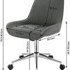 41pYbfgPYbS._AC_.jpg WOLTU BS114dgr 1x Chaise de Bureau Ergonomique, Tabouret de Bureau Pivotant 360°, Tabouret à roulettes Réglable en Hauteur, en Lin, Gris foncé
