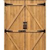 41ppQmp5CS._AC_.jpg MCombo Armoire de jardin avec toit en bois imperméable Gris/naturel 1000D, 48 x 90 x 178 cm (naturel)