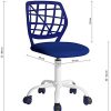 Chaise de Bureau Ergonomique pour Enfants et Adolescents. Chaise d'ordinateur pivotante à 360 ° et réglable en Hauteur sans accoudoirs - Bleu