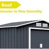 41rPwUsgIIL._AC_.jpg GIANTEX Abri de Jardin en Métal, Cabane de Jardin avec Structure solide,Rangement à Vélos Outils Exterieur 277 x 191 x 192 cm, Noir