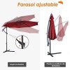 41rmi3xLrUL._AC_.jpg GOPLUS Parasol en Fer et en Polyerster,Parasol de Jardin avec 8 Baleines pour Plage,Café,Balcon,Imperméable et Inclinable-Beige/Rouge/Brun-3m (Rouge)