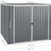 41tW4QPLppS._AC_.jpg Tidyard Abri de Jardin Abri de Stockage d'extérieur Cabane de Jardin Acier galvanisé Gris 195x198x159 cm