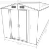 41wBVZeETLL._AC_.jpg HUANGDANSP Abri de Jardin 257x392x181 cm Métal Anthracite Maison Jardin Pelouses Jardins Vie en extérieur Structures extérieures Cabanes abris de Jardin