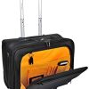 41wNn3VVe1L._AC_.jpg Exacompta - Réf. 18534E - 1 Exatrolley - Trolley Exactive pour PC jusqu'à 15,6'' - Valisette à roulettes - Poignée téléscopique rétractable dans un compartimnt zippé - dim 45 x 25,5 x 39,5 cm - Noir