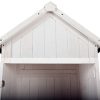 41x05PyI8AL._AC_.jpg Outsunny Armoire abri de Jardin Remise pour Outils 3 étagères Porte loquet Toit Pente bitumé 68L x 65l x 214H cm pin Massif traité Blanc