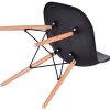 41z2p90TUtL._AC_.jpg N/A Lot de 4 Chaise de Salle à Manger de Style Moderne Chaise de Salon Coque en Plastique de Milieu de siècle pour Cuisine scandinaves Chaise en Bois Confortable Parfaite pour Votre Maison (Noir, 4)