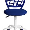 Chaise de Bureau Ergonomique pour Enfants et Adolescents. Chaise d'ordinateur pivotante à 360 ° et réglable en Hauteur sans accoudoirs - Bleu