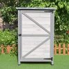 518NRrxVwL._AC_.jpg QILIN Abris De Jardin, Armoire À Outils en Bois, Boîte De Rangement Haute Résine, Étanche/Protection Solaire/Anticorrosion, Utilisé dans Le Jardin De La Cour