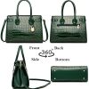 YANYUYNAY Sac à Main Femme Cuir Sac Bandoulière D'épaule Femme Sac Cabas Fourre-Tout Sacs Portés Main de 2-4pcs Set (Noir, Rouge, Marron)