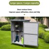 510Sphu-giL._AC_.jpg QILIN Abris De Jardin, Armoire À Outils en Bois, Boîte De Rangement Haute Résine, Étanche/Protection Solaire/Anticorrosion, Utilisé dans Le Jardin De La Cour