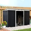 5115gE8SARL._AC_.jpg Outsunny Abri de Jardin Remise à Outils en Acier galvanisé avec Portes coulissantes, dim. 280L x 130l x 172H cm, Gris-Noir
