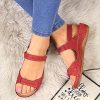 513X1xhVV8S._AC_.jpg DZQQ Femmes Sandales Plates 2020 été Bout Ouvert Solide Faux Cuir orthopédique Femmes Chaussures Plate-Forme décontractée Rome Dames Gladiateur