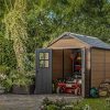 514QjmqBHxL._AC_.jpg Keter Abri de Jardin en résine-Woodium 757 Couleur Gris-228 x 223,5 x 252 cm, Marron