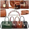 YANYUYNAY Sac à Main Femme Cuir Sac Bandoulière D'épaule Femme Sac Cabas Fourre-Tout Sacs Portés Main de 2-4pcs Set (Noir, Rouge, Marron)