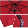 516aSzv92L._AC_.jpg Outsunny Parasol inclinable de Jardin Balcon terrasse manivelle Toile Polyester imperméabilisée Haute densité 180 g/m² Ø2,7 x 2,35H m alu Rouge Vineux