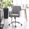 517-n8-rsqL._AC_.jpg Chaise Bureau,Gris en Velours Tissu Ergonomique Fauteuil de Bureau Comfortable Fauteuil D'ordinateur Chaise de Coiffeuse Pivotant Hauteur Réglable Chaise de Manucure avec Fonction D'inclinaison