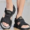 GILKUO Sandales Homme Cuir Bout Ouvert Confort Sandales Été