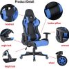JIASEN Fauteuil de bureau racing au design ergonomique avec dossier haut, accoudoirs, hauteur réglable et soutien lombaire, parfait pour un bureau, une vidéoconférence