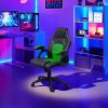 51B4MV38fqL._AC_.jpg TecTake 800770 Chaise Fauteuil Siège de Bureau Hauteur Réglable Sportive Gamer - diverses Couleurs au Choix - (Noir-Vert | No. 403455)