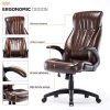 51BfEXQW3fL._AC_.jpg IntimaTe WM Heart Fauteuil de Bureau,Chaise de Bureau Ordinateur,Siege de Bureau Ergonomique,Fauteuil de Direction en Simili Cuir,Dossier Haut Inclinable,Hauteur Réglable et Assise Rembourrée,Marron