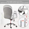 51Bkb3OL9L._AC_.jpg HOMCOM Fauteuil chaise de bureau style contemporain hauteur réglable roulettes pivotant velours 60 x 61 x 95-105 cm gris