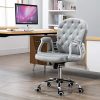 51C9KCronVL._AC_.jpg HOMCOM Fauteuil chaise de bureau style contemporain hauteur réglable roulettes pivotant velours 60 x 61 x 95-105 cm gris