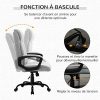 51CVUn34zsL._AC_.jpg Vinsetto fauteuil de bureau manager réglable pivotant fonction bascule verrouillable lin gris clair