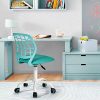 51DOn3sKgTL._AC_.jpg Chaise de Bureau Chaise de Bureau pivotante réglable Siège en Tissu Chaise de Bureau Ergonomique sans accoudoir Turquoise