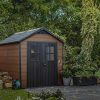 51E2BxWlTyL._AC_.jpg Keter Abri de Jardin en résine-Woodium 757 Couleur Gris-228 x 223,5 x 252 cm, Marron