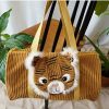 LES DÉGLINGOS Sac Week-end Enfant (Speculos le Tigre) - Sac à Langer et Voyages - Bébé Puériculture - Ideal Vacances - Spacieux - Doudou Ultra Doux - Marron