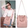 UTO Femme Sac à Dos Sac Porté épaule Sac porté Main en Multi-Façon Mode Vogue Similicuir PU Cuir Doux Rose