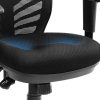 SONGMICS Siège de Bureau Pivotant Fauteuil Ergonomique en Maille Respirant 3 leviers de Réglage, Support Lombaire, avec accoudoir réglable en polyuréthane, Dossier réglable en Hauteur, OBN52BK