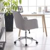 51KLyaBZhL._AC_.jpg Chaise Bureau,Gris en Velours Tissu Ergonomique Fauteuil de Bureau Comfortable Fauteuil D'ordinateur Chaise de Coiffeuse Pivotant Hauteur Réglable Chaise de Manucure avec Fonction D'inclinaison