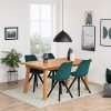 51KXUDTDnYL._AC_.jpg Marque Amazon - Movian Arendsee - Lot de 2 chaises de salle à manger, 55 x 48,5 x 85 cm, Vert bouteille/ pieds en hévéa noirs