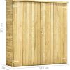 51MCkqsMybL._AC_.jpg vidaXL Abri à Outils de Jardin Cabane à Outils Remise à Outils Abris de Stockage Outils de Jardinage Garage Cour Extérieur 163x50x171 cm Pinède Imprégnée
