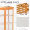 51NOND3lxbL._AC_.jpg Outsunny Mini Serre de Jardin 3 Niveaux dim. 76L x 47l x 110H cm Double Porte Toit ouvrant Bois Sapin lasuré Polycarbonate