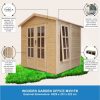 51Otb9Vp4VL._AC_.jpg TIMBELA M351FB Cabane en bois avec plancher, Maison de jardin en bois pour travailler l233xP222xH233cm, Abri en bois de jardin multifonctionnel, Bureau de jardin en bois verrouillable, Atelier, Studio